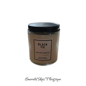 White barn bath and body works black tie single wick candle new free ship